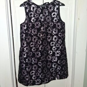 FRNCH Paris Black and Purple Floral Mini Dress